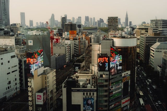 Tokyo city skyline at dusk