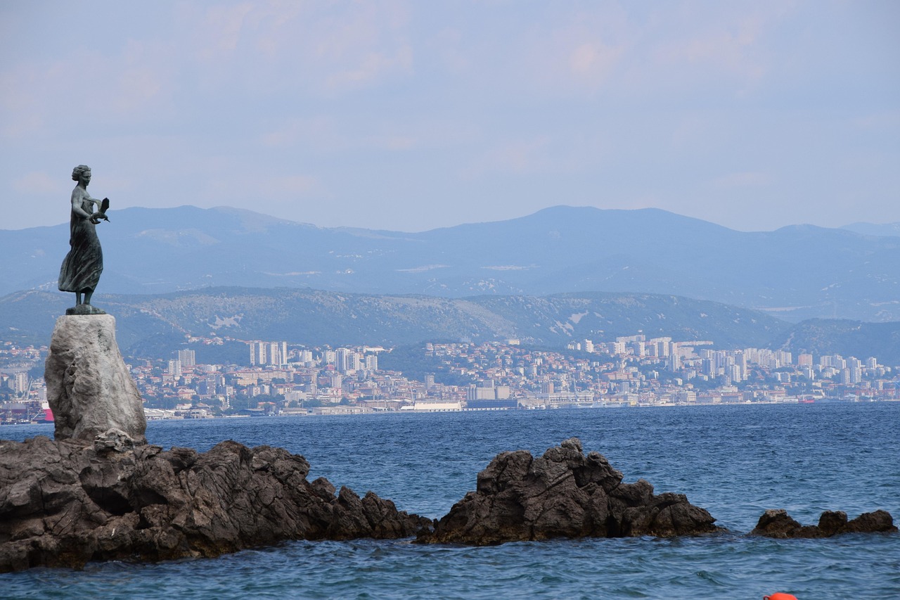 Affordable beach destination on the European coast in summer