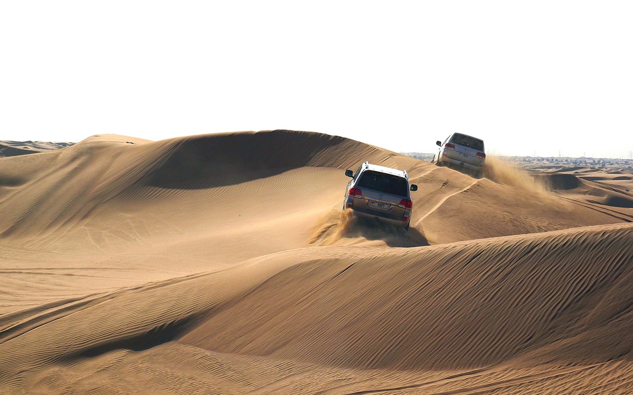 Dubai desert dunes near the city